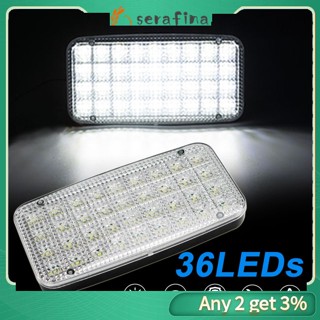 Rf โคมไฟติดเพดานรถยนต์ Led 36 ดวง ทรงโดม แบบเปลี่ยน