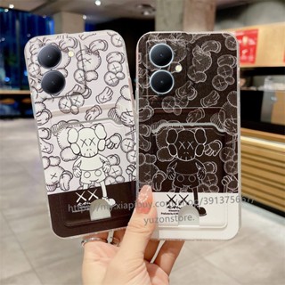 ใหม่ เคสโทรศัพท์มือถือแบบนิ่ม กันรอยเลนส์กล้อง ลายการ์ตูน พร้อมช่องใส่บัตร หลากสี สําหรับ VIVO Y78 Y27 Y36 Y35 Y22 Y22s Y16 Y02s Y02 Y02A Y02t 4G 5G เคส Phone Case