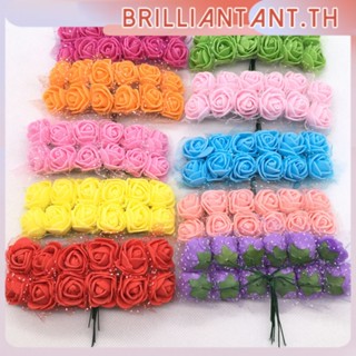 ใหม่ Mini Pe Rose เรยอนดอกไม้งานแต่งงานเจ้าสาวตกแต่ง DIY Hairpin วันเกิดของขวัญโฟมพวงหรีด bri