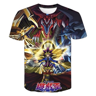 เสื้อยืดลําลอง แขนสั้น พิมพ์ลายการ์ตูน Game Yu Gi Oh 3D โอเวอร์ไซซ์ สไตล์สตรีท สําหรับผู้ชาย และผู้หญิง 2023