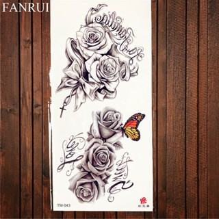 สติกเกอร์รอยสักชั่วคราว ลายสมอเรือ เข็มทิศ ขนนก สุดเซ็กซี่ สีดํา สําหรับผู้หญิง