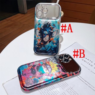 เคสซิลิโคน เคสไอโฟน iPhone 14 Pro Max iPhone 13 Pro Max iPhone 12 Pro Max Cartoon Naruto นารูโตะ &amp; Kakashi คาคัคชิ Creative Electroplating Design Silicone Case