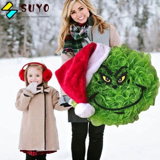 Suyo จี้พวงหรีดคริสต์มาส สําหรับตกแต่งบ้าน หน้าต่าง ประตู ต้นคริสต์มาส