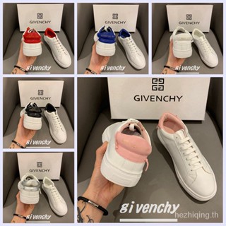 Givenchy รองเท้าผ้าใบหนังวัว ส้นแบน ใส่สบาย แฟชั่นสําหรับผู้หญิง Myss PLFR T8FC