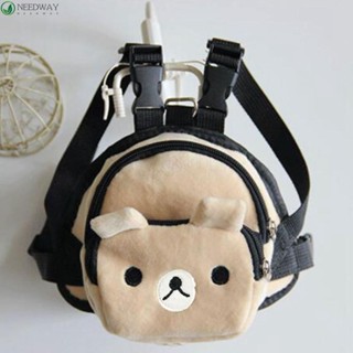 Needway กระเป๋าเป้สะพายหลัง ลายการ์ตูนสุนัขน่ารัก พร้อมสายจูง ปรับได้ ทนทาน สําหรับสัตว์เลี้ยง สุนัข
