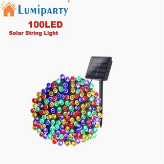 Lumiparty สายไฟ Led 100 ดวง พลังงานแสงอาทิตย์ กันน้ํา สําหรับตกแต่งสวน กลางแจ้ง