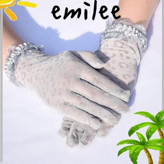 EMILEE ถุงมือลูกไม้ ผู้หญิง ป้องกันรังสียูวี ฤดูใบไม้ผลิ ฤดูร้อน หน้าจอสัมผัส