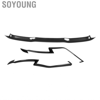 Soyoung Front Hood Grille Cover Trim  Secure Carbon Fiber Pattern Adhesive Installation Glossy Car for Vehicle