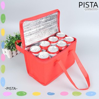 Pista กระเป๋าเก็บความเย็น ฉนวนกันความร้อน แบบพกพา ใช้ซ้ําได้ ไม่ทอ