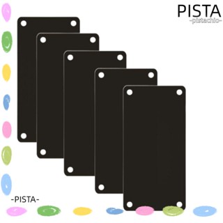 Pista ป้ายแท็กเปล่า สเตนเลส อลูมิเนียม ขนาด 100*50 มม. สีดํา DIY