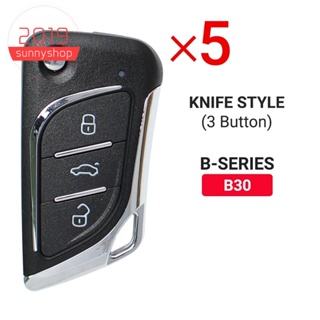 กุญแจรีโมต 3 ปุ่ม KEYDIY B30 KD-B-Series สําหรับเครื่องทํากุญแจ KD-X2 KD900 MINIKD URG200 5 ชิ้น