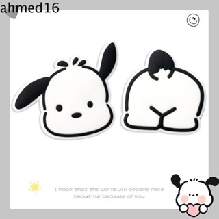 Ahmed แผ่นแพทช์ รูปตุ๊กตา Pochacco 3D น่ารัก DIY สําหรับตกแต่งโทรศัพท์มือถือ พวงกุญแจ เครื่องประดับ 5 ชิ้น