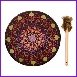 กลองหนัง ลาย Shaman Alchemy Moon Drum Siberian notath ขนาด 25 ซม. สําหรับตกแต่ง