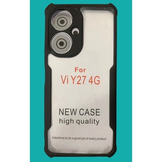 vivo Y27 Y 27 5G vivoY27 Acrylic Phone Case Shockproof Transparent Bumper Airbag Phone Cover Funda Coque Casing Shell