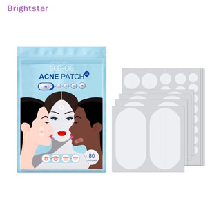 Brightstar แผ่นแปะสิวไฮโดรคอลลอยด์ กันน้ํา 80 ชิ้น สําหรับดูแลผิวหน้า