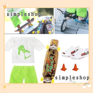 Simple ชุดสกูตเตอร์นิ้ว สนับเข่า เสื้อผ้า ขนาดเล็ก พร้อมกางเกง และรองเท้า