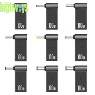 Pd ปลั๊กแปลงชาร์จ USB Type-C ตัวเมีย เป็น DC ตัวผู้ 100W อุปกรณ์เสริม สําหรับโน้ตบุ๊ก Lenovo HP DELL [highways.th]