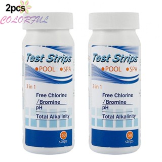 【COLORFUL】Water Test Strips Pool Spa Water Quality Strips Swimming Pool SPA Strips