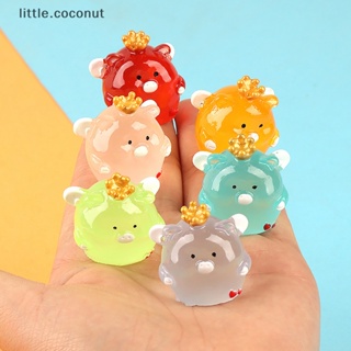 [little.coconut] ตุ๊กตาฟิกเกอร์เรซิ่น รูปหมูเรืองแสง ขนาดเล็ก 1 ชิ้น