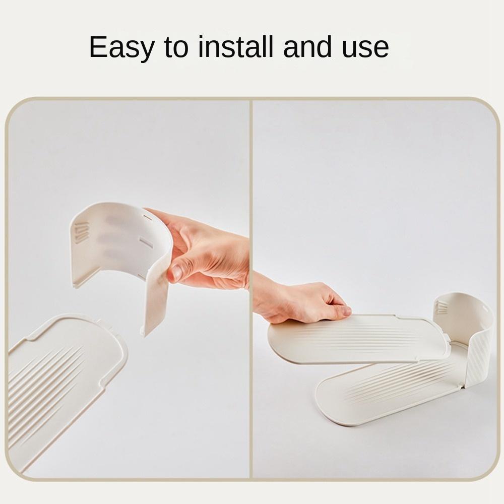 FRUITU ชั้นวางรองเท้าแบบปรับได้, ชั้นคู่ 3rd เกียร์ปรับความสูงรองเท้า, Anti Slip Stripe PP หนา Partition ผู้ถือรองเท้า Home - รูปที่ 7