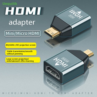 Uequilib 1 ชิ้น 4K 60HZ Mini Micro HDMI เป็น HDMI อะแดปเตอร์แปลง สําหรับแล็ปท็อป กราฟิกการ์ด ใหม่