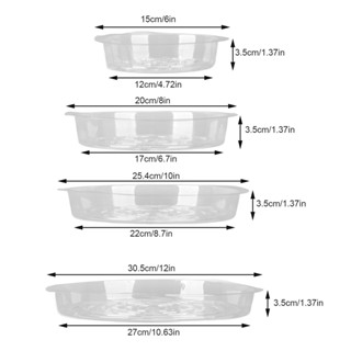 [WON] ถาดรองกระถางต้นไม้ พลาสติกใส ขนาด 6 นิ้ว 8 นิ้ว 10 นิ้ว 12 นิ้ว สําหรับในร่ม และกลางแจ้ง 20 ชิ้น