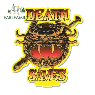 Earlfamily สติกเกอร์ ลายมังกร Death Skull ขนาด 13 ซม. x 11.6 ซม. สําหรับตกแต่งเครื่องปรับอากาศรถยนต์