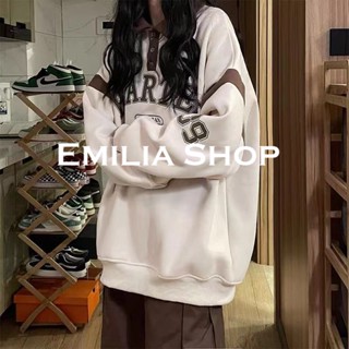 EMILIA SHOP  เสื้อผ้าผู้ญิง แขนยาว เสื้อฮู้ด  พิเศษ ทันสมัย Chic สวย A28J14R 36Z230909