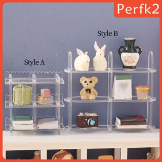 [Perfk2] ชั้นวางของอะคริลิค สเกล 1:12 สําหรับตกแต่งบ้านตุ๊กตา