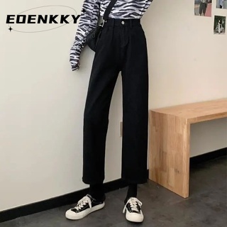 EOENKKY กางเกงขายาว กางเกงยีสน์ผู้หญิง ทรงหลวม ๆ ตรง Retro Hip Hop Pants 2023 NEW Style  ทันสมัย รุ่นใหม่ สวย พิเศษ A27L0DT 36Z230909