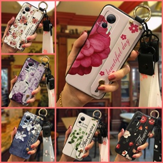 Flower Anti-knock Phone Case For Ulefone Note14 Lanyard Soft case Durable Anti-dust Fashion Design protective Back Cover ring