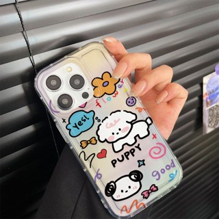 Yiki|เคสโทรศัพท์มือถือแบบนิ่ม TPU ลายลูกสุนัขแฮปปี้น่ารัก หลากสี สําหรับ Huawei Honor 80GT 80SE 80 Pro 80 70 Pro 70 60SE 60 Pro 60 20 9X Pro Y9S