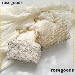 Rosegoods1 กระเป๋าสะพายไหล่ สะพายข้าง หวายโซ่ แฟชั่น