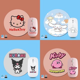 Hello Kitty เมาส์เกมมิ่งไร้สาย บลูทูธ 2.4GHz 1000dpi เสียงเงียบ ลายการ์ตูนน่ารัก พกพาง่าย สําหรับคอมพิวเตอร์ แล็ปท็อป พีซี Macbook