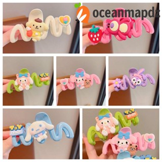 Oceanmapdz Mymelody กิ๊บติดผม พลาสติก ลายการ์ตูนฉลาม Cinnamoroll สีแคนดี้ สไตล์เกาหลี ขนาดใหญ่ สําหรับปาร์ตี้