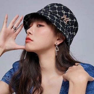 Bucket hat ใหม่ หมวกบักเก็ต ผ้าฝ้าย ปักลาย NY กันแดด เหมาะกับชาวประมงกลางแจ้ง แฟชั่นสําหรับผู้ชาย และผู้หญิง