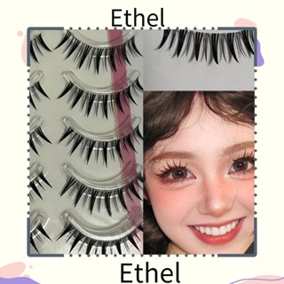 Ethel1 ขนตาปลอมคอสเพลย์ มังงะ แบบหนา ขนมิงค์เทียม 5 คู่ สําหรับผู้หญิง 5 คู่