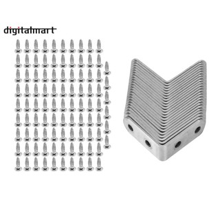 ตัวยึดมุม สเตนเลส รูปตัว L (1.57 X 1.57 นิ้ว, 40 X 40 มม.) 24 ชิ้น