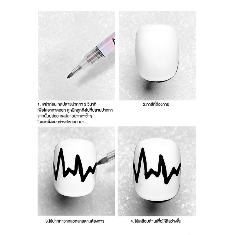เล็บ Graffiti ปากกา UV เจลโปแลนด์ Dot เพ้นท์เล็บ จิตรกรรมรายละเอียด ปากกา แปรง DIY เล็บ Art Adorn Tools - รูปที่ 7