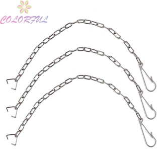 【COLORFUL】Chain 25*1.5cm 3 Pcs 3 X Handle Chain Lift Chain Parts Stainless Steel