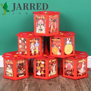 Jarred โคมไฟกระดาษ ลายดอกไม้ กระต่าย เรืองแสง DIY สําหรับตกแต่งเทศกาลไหว้พระจันทร์ ฤดูใบไม้ร่วง