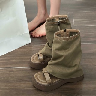 MK แฟชั่นรองเท้า บูท รองเท้าบูทยาว ไซส์ใหญ่ รองเท้า boots B94F0QW 36Z230905