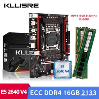 Kllisre ชุดเมนบอร์ดหน่วยความจํา xeon x99 E5 2640 V4 LGA 2011-3 CPU X 8GB =16GB 2133MHz DDR4 ECC 2 ชิ้น