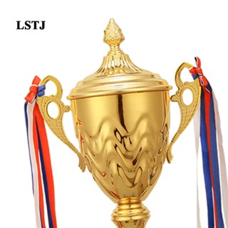 [Lstjj] ถ้วยรางวัลรางวัล โลหะ พร้อมริบบิ้น อุปกรณ์ประกอบฉาก รางวัล สําหรับผู้ชนะ รางวัล