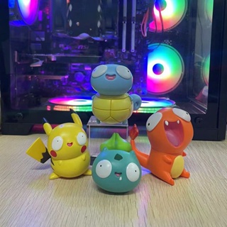 ฟิกเกอร์ PVC รูปการ์ตูนโปเกม่อน ปิกาจู สควิตเทิลชาร์มแมนเดอร์ Bulbasaur Gk ตลก ตาโต สําหรับตกแต่ง