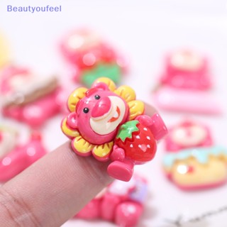 [Beautyoufeel] ใหม่ กิ๊บติดผมเรซิ่น ลายการ์ตูนดิสนีย์ หมี สตรอเบอร์รี่น่ารัก DIY สําหรับตกแต่งสมุดภาพ เครื่องประดับ 10 ชิ้น