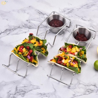 【VARSTR】Stainless Steel Taco Holder Rack Set of 4 Great for Barbecues and More