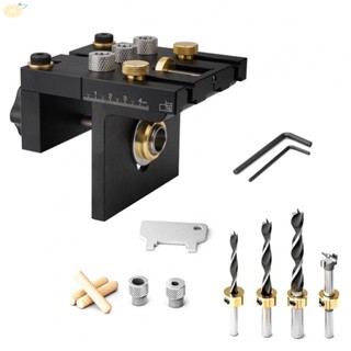 【VARSTR】Jig Locator 3 In 1 6061 Aluminum Material Black Doweling Jig Positioning