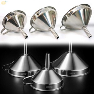 【VARSTR】Funnel Funnel Set Oil Spill Tool Spill Wine Stainless Steel With Handle