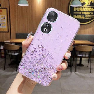 ใหม่ พร้อมส่ง เคสโทรศัพท์มือถือ ซิลิโคนนุ่ม ใส ลายกลิตเตอร์ดาว ท้องฟ้า สําหรับ Honor 90 Lite 90 Pro 5G HPONOR905G 2023